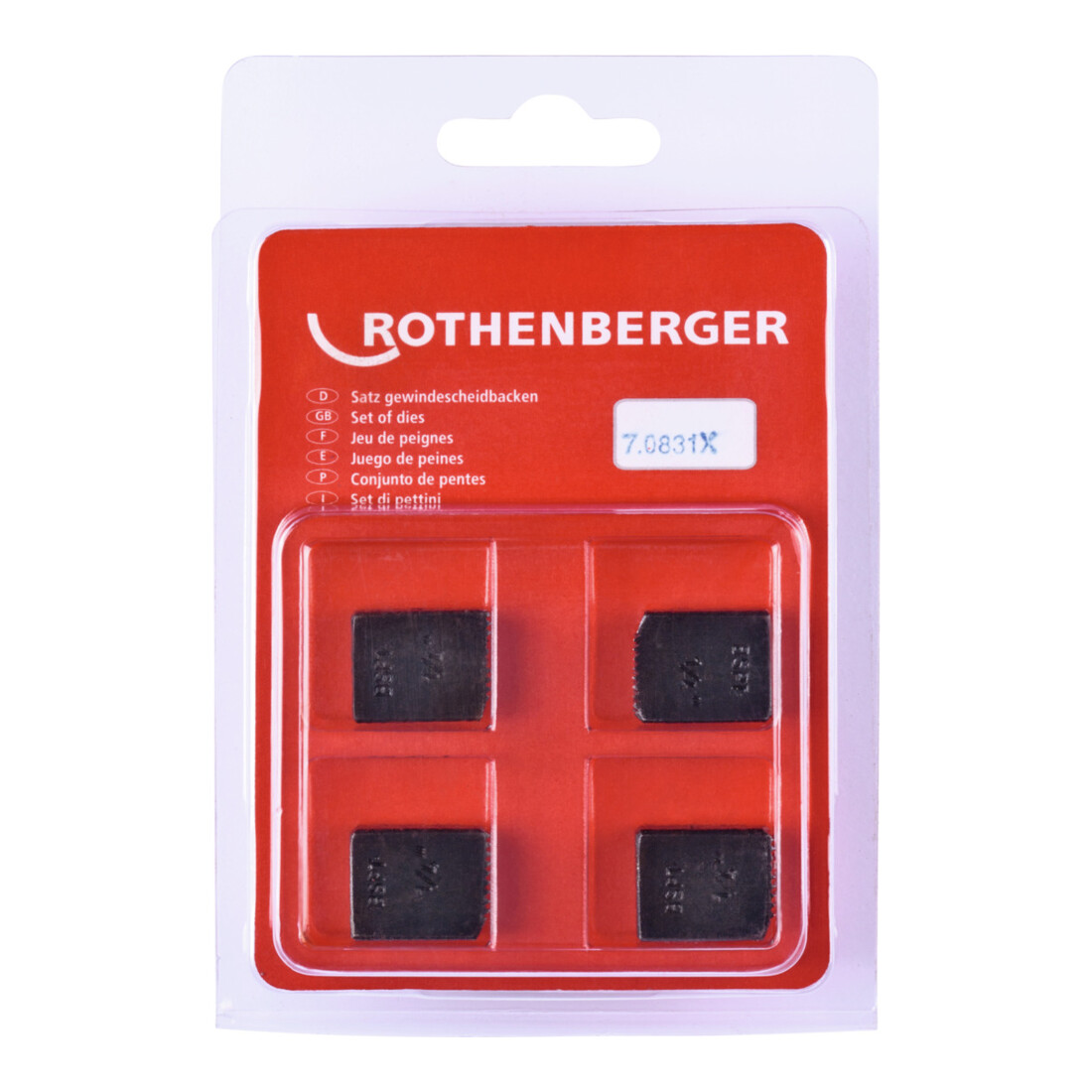 Matrices Rothenberger SC, BSPT R, 1/4", 4 pièces