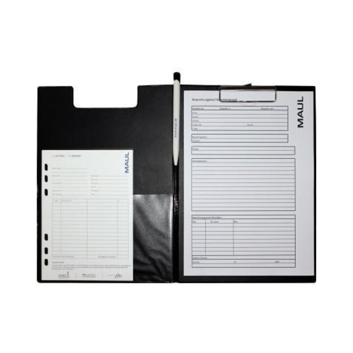 MAUL Klemmbrettmappe 2339290 DIN A4 max. 8mm Karton/Folienüberzug sw