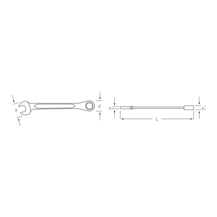 Maulringratschenschlüssel 17F SW 13mm L.182mm STAHLWILLE