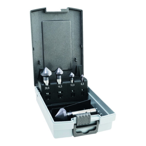 MAYKESTAG Ensemble de fraises coniques ugt 3 tr. HSS-E 6,30-25 90G ALUNIT