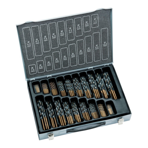 MAYKESTAG Forets hélicoïdaux D338N HSS 1,0-10,0 mm, 170 pcs ALPEN