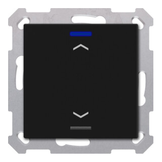 MDT KNX Taster Light 55 1-fach RGBW Schwarz matt Jalousie BE-TAL550106.A1