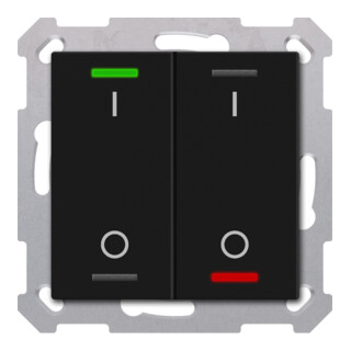 MDT KNX Taster Light 55 2-fach RGBW schwarz matt Schalten