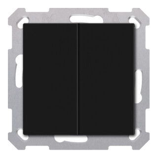MDT Taster KNX Light 55 Basic 2f schwarz matt Neutral BE-TAL55B206.01