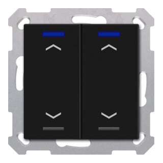 MDT Taster Light 55 2 voies RGBW noir mat Volet BE-TAL550206.A1