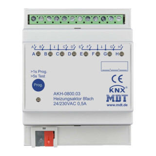 MDT technologies Actionneur chauffage 8 canaux 4TI REG, 24-230VAC AKH-0800.03