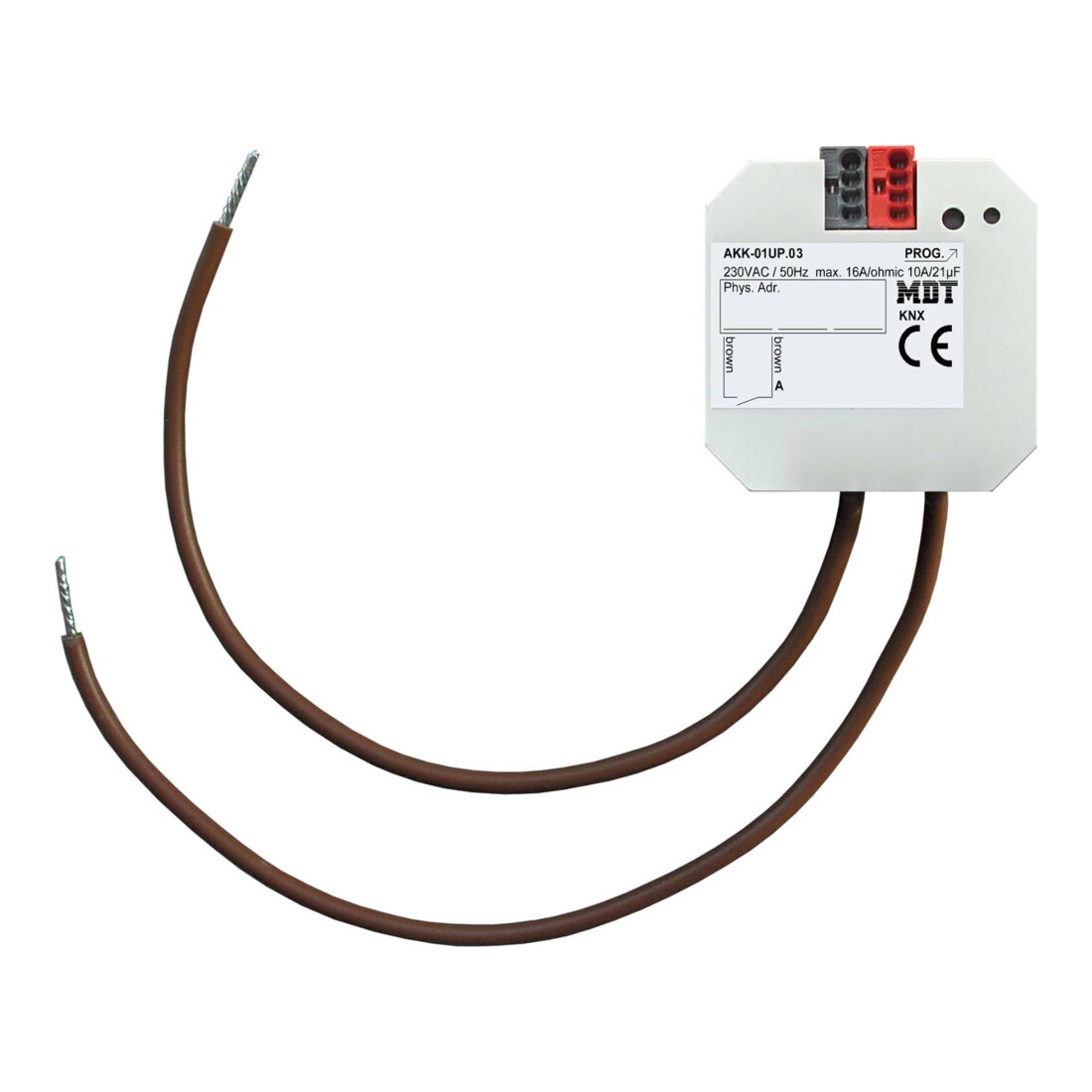 MDT technologies Actionneur de commutation 1 canal encastré 16A, 230VAC, Compact AKK-01UP.03