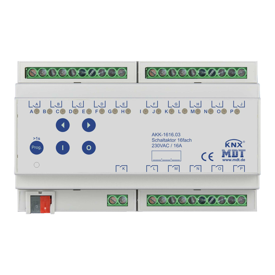 MDT technologies Actionneur de commutation 16 voies 8TE REG, 16A, 230VAC AKK-1616.03