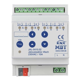 MDT technologies Actionneur de volet roulant 4 canaux REG, 10A, 230VAC JAL-0410.02
