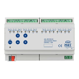 MDT technologies Actionneur de volet roulant 8 canaux 8TE, REG, 10A, 230VAC JAL-0810M.02