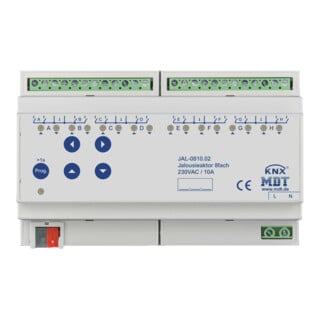 MDT technologies Actionneur de volet roulant 8 canaux REG, 10A, 230VAC JAL-0810.02