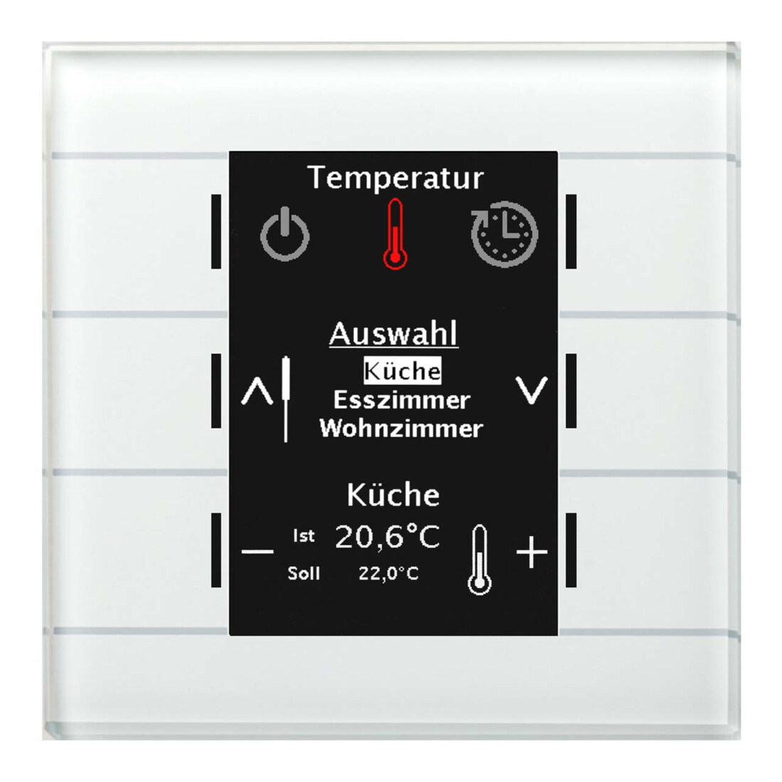 MDT technologies Centrale de commande Smart en verre avec écran couleur, ws BE-GBZW.01