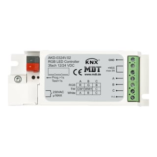 MDT technologies Contrôleur LED 3 canaux 3/6A, RGB AKD-0324V.02