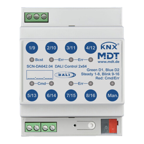 MDT technologies DALI Control 2x64 Gateway 4TE, REG SCN-DA642.04