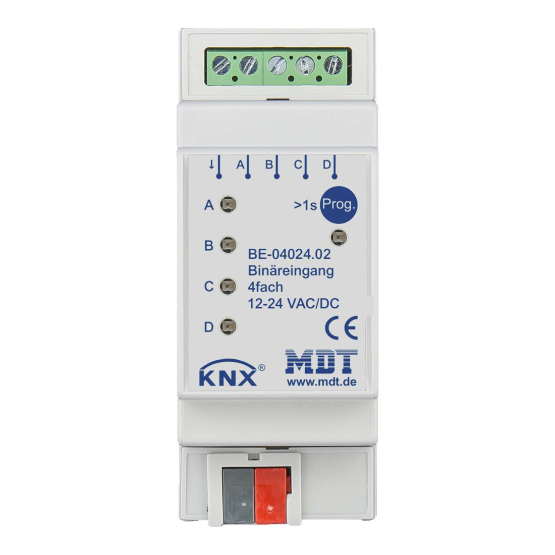 MDT technologies Entrée binaire 4 voies 2TE REG, 24VAC/DC BE-04024.02