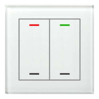 MDT technologies Glastaster II Light 2-fach RGBW, weiß, neutral BE-GTL20W.01