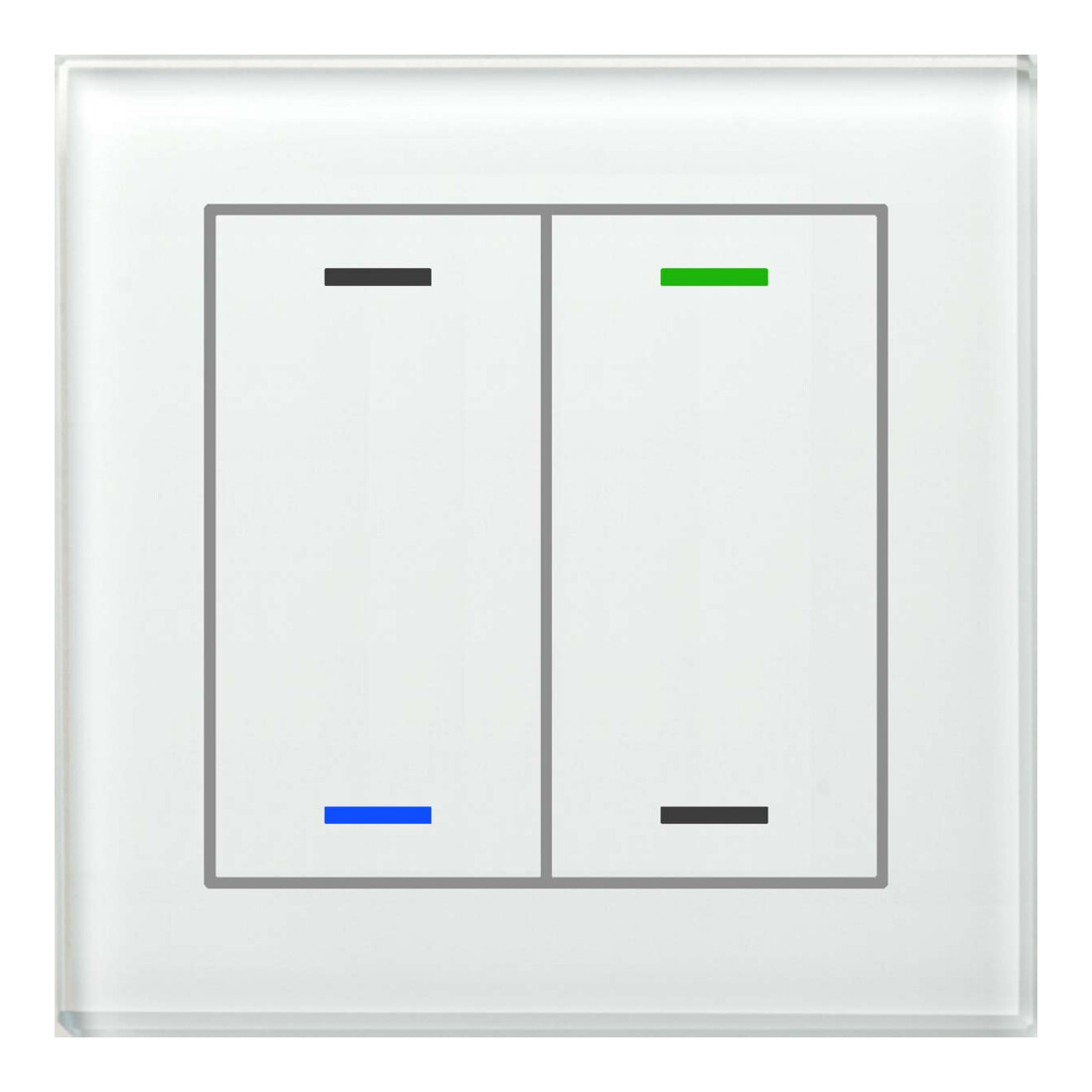MDT technologies Glastaster II Light double RGBW, blanc, neutre BE-GTL2TW.01