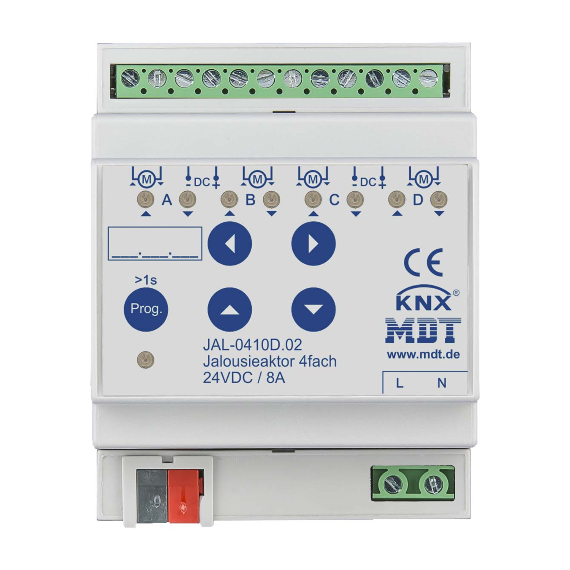 MDT technologies Jalousieaktor 4-fach REG, 8A, 24VDC JAL-0410D.02