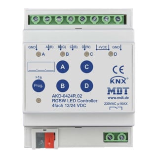 MDT technologies LED Controller 4-Kanal 4/8A, RGBW, 4TE, REG AKD-0424R.02