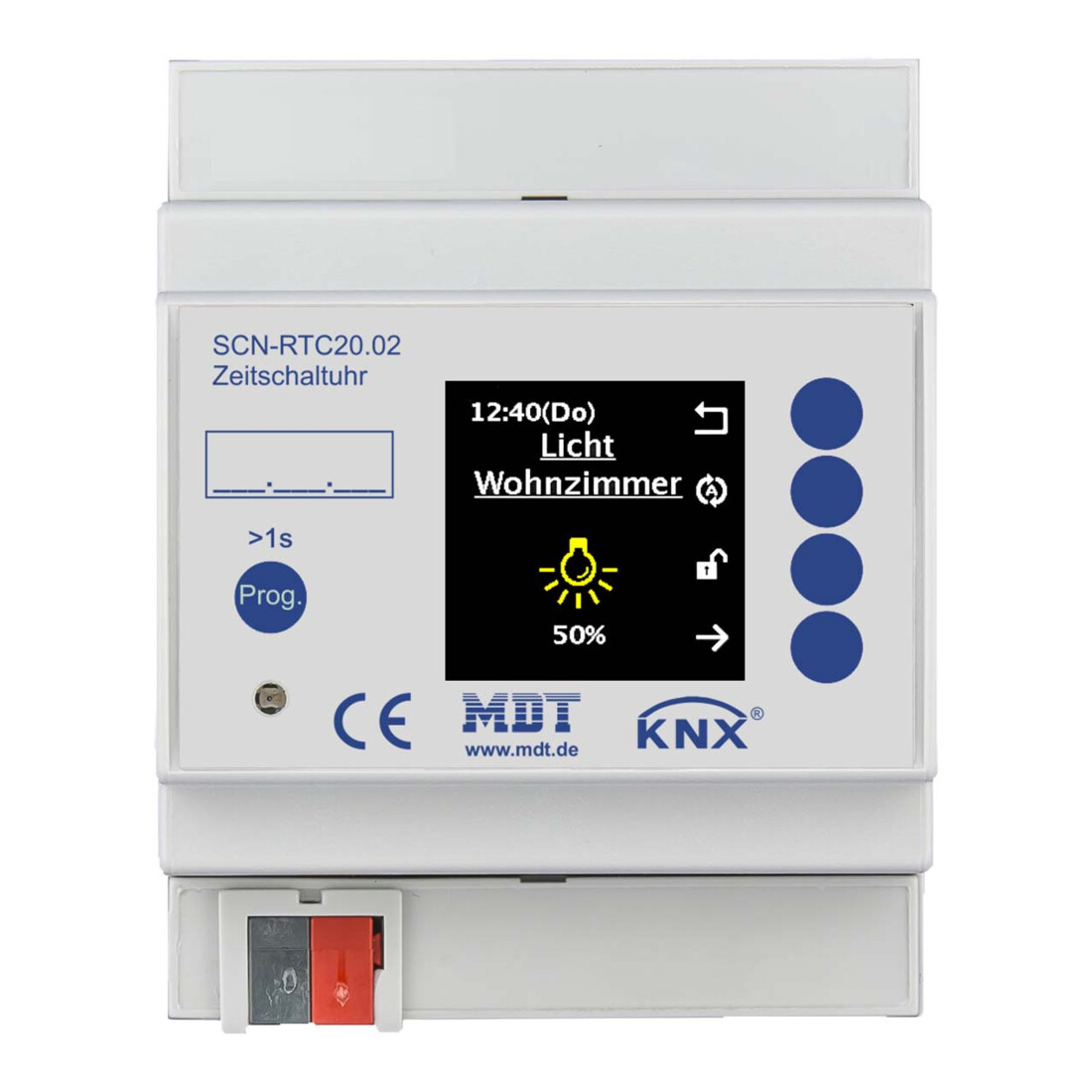 MDT technologies Minuterie avec 20 canaux, écran couleur, 4TE, REG SCN-RTC20.02