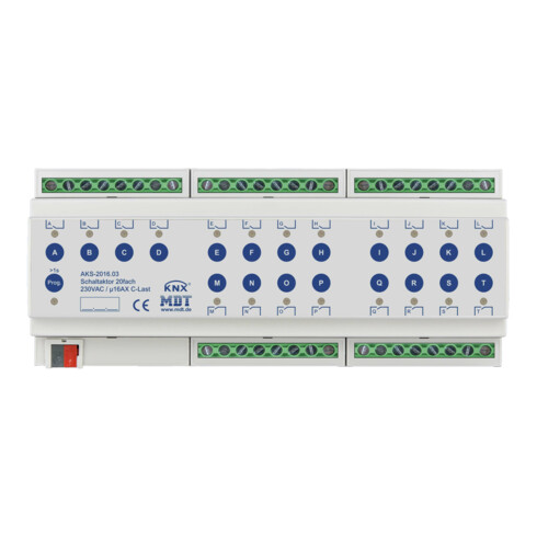 MDT technologies Schaltaktor 20-fach 12TE REG, 16A, 230VAC AKS-2016.03