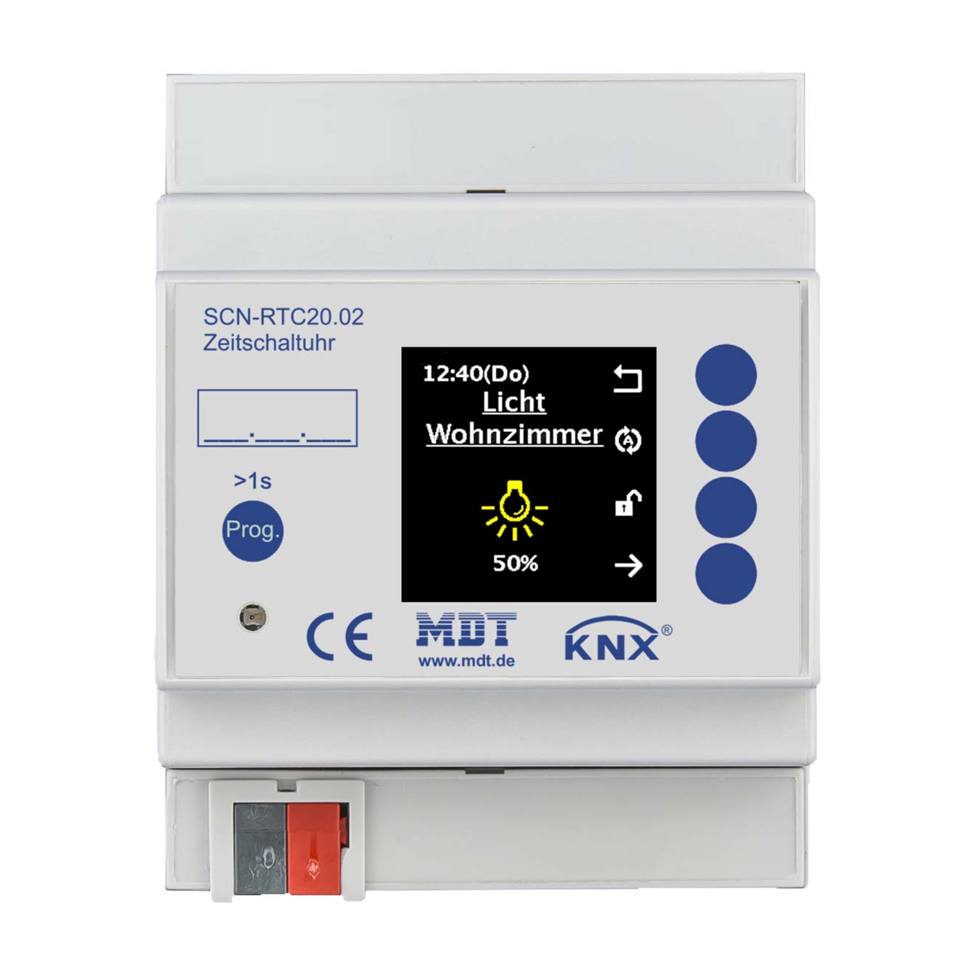 MDT technologies Schaltuhr mit 20 Kanälen Farbdisplay,4TE,REG SCN-RTC20.02