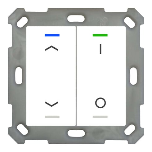 MDT technologies Taster Light 55 2-fach RGBW, rws/glä BE-TAL5502.C1