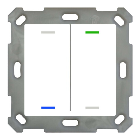 MDT technologies Taster Light 55 2-fach RGBW, rws/glä, neutral BE-TAL55T2.01