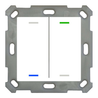 MDT technologies Taster Light 55 2 voies RGBW, blanc mat/brillant, neutre BE-TAL55T2.01