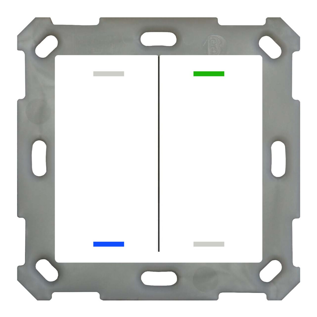MDT technologies Taster Light 55 2 voies RGBW, blanc mat/brillant, neutre BE-TAL55T2.01