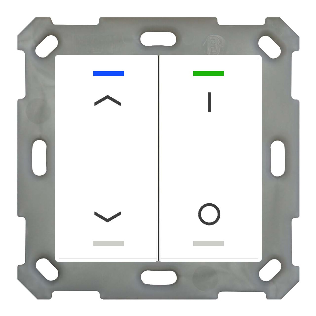MDT technologies Taster Light 55 double RGBW, blanc mat/brillant BE-TAL55T2.C1