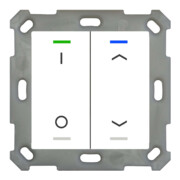 MDT technologies Taster Light 55 double RGBW, blanc mat brillant BE-TAL55T2.D1-1