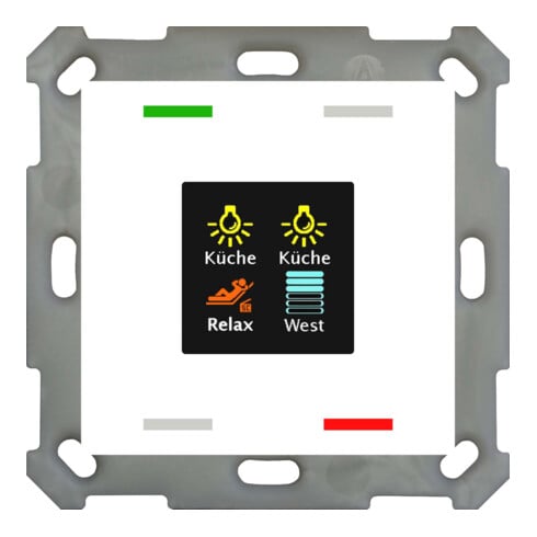 MDT technologies Taster Smart 55 4-fach Farbdisplay, rws/glä BE-TAS5504.01