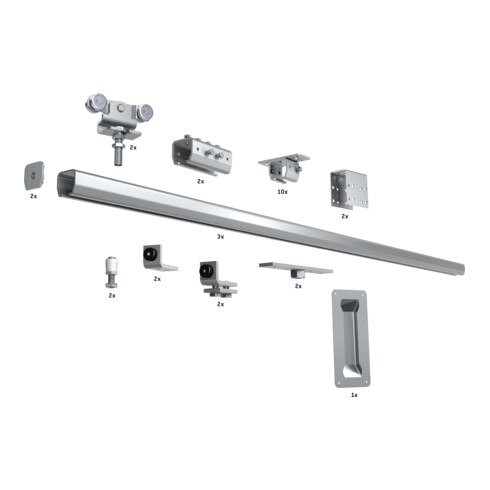 MEA Beschlagset 400kg / Deckenbefest. Größe Nr. 2