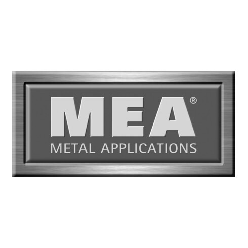 MEA Roulette de guidage coulissante n°50, nylon gris argenté, avec plaque