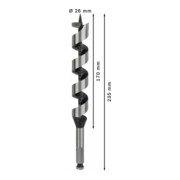 Mèche à bois hélicoïdale, six pans 26 x 170 x 235 mm, d 11,1 mm-5