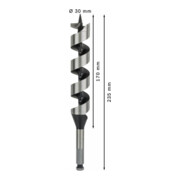Mèche à bois hélicoïdale, six pans 30 x 170 x 235 mm, d 11,1 mm-5