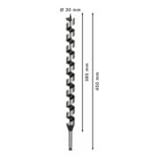 Mèche à bois hélicoïdale, six pans 30 x 385 x 450 mm, d 11,1 mm-5
