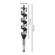 Mèche à bois hélicoïdale, six pans 32 x 170 x 235 mm, d 11,1 mm-5