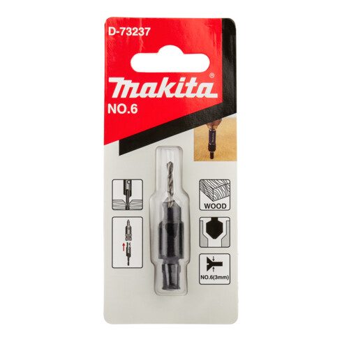 Mèche à lamer Makita, n° 6 (M3), 2,4 mm pour Makita Quad Driver