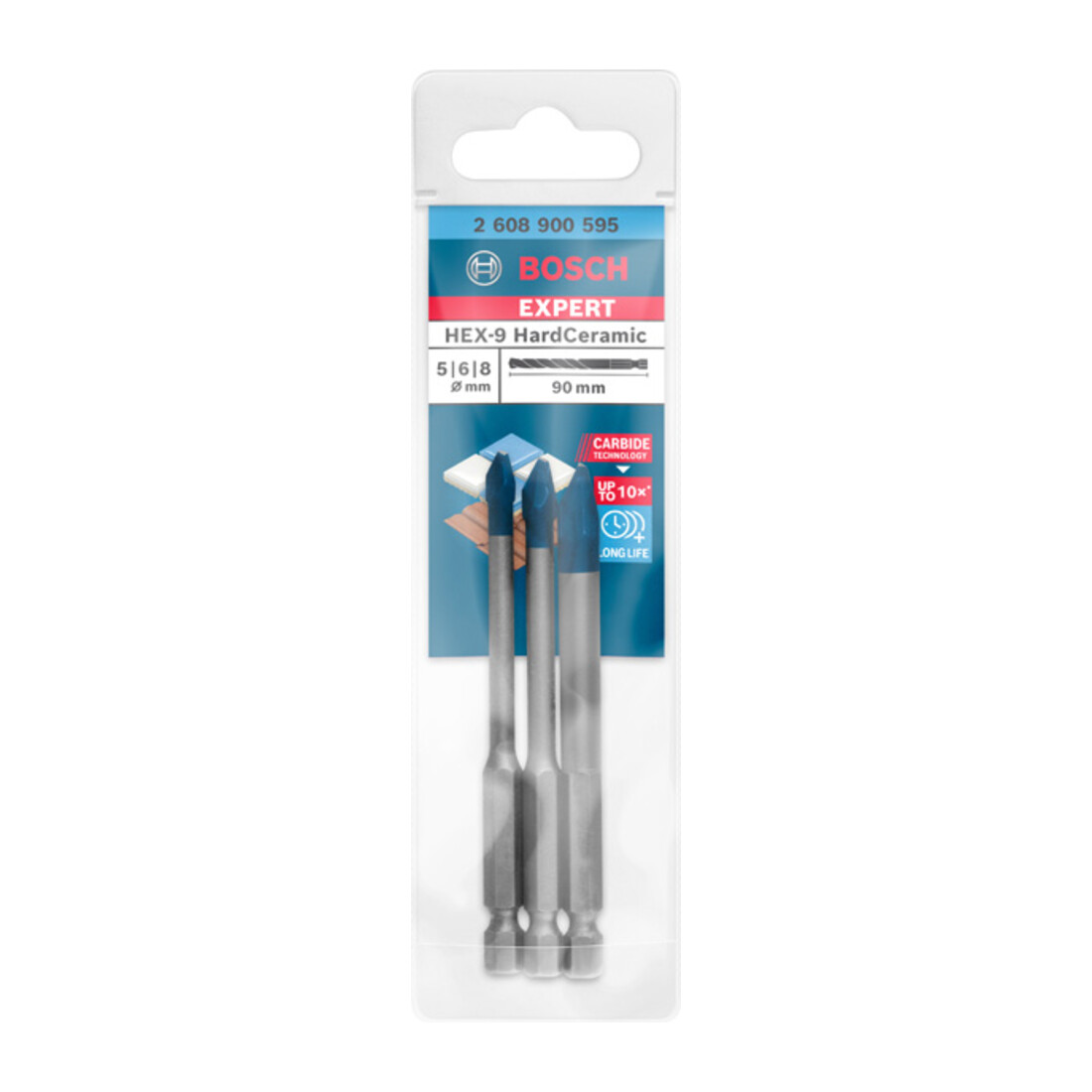 Mèche Bosch Expert Hard Ceramic HEX-9, 5/6/8 mm