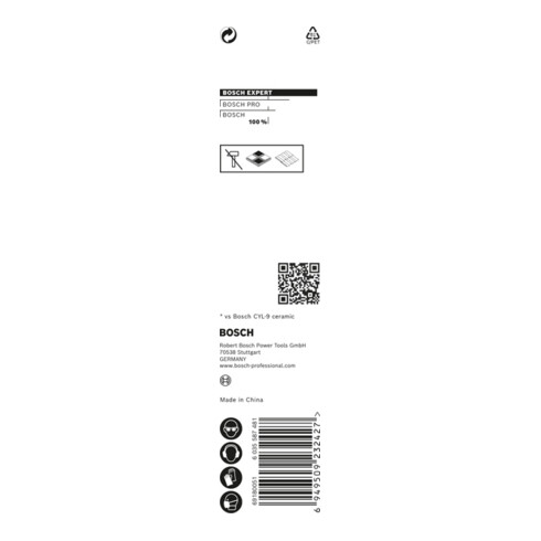 Foret HEX-9 Bosch EXPERT HardCeramic