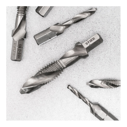 Mèche combinée STIER M10 DIN 3126 HSS-G 1/4" hexagone