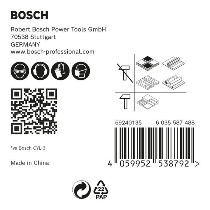 Mèche MultiConstruction HEX-9 de Bosch Expert, 5,5/6/7/8 mm