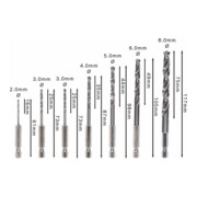 Mèches à bois hélicoïdales Robust Line à queue six pans, jeu de 7 pièces 2; 3; 3; 4; 5; 6; 8 mm-5