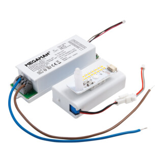 MEGAMAN Module de secours MM77175 avec batterie rechargeable 3 heures d’autonomie lumineuse