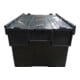 Mehrwegbehälter L600xB400xH310mm schwarz Wände u.BD geschl.-1