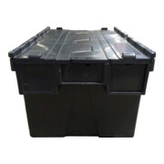 Mehrwegbehälter L600xB400xH400mm schwarz Wände u.BD geschl.-1