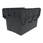 Mehrwegbehälter L600xB400xH400mm schwarz Wände u.BD geschl.-4