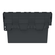 Mehrwegbehälter L600xB400xH400mm schwarz Wände u.BD geschl.-5